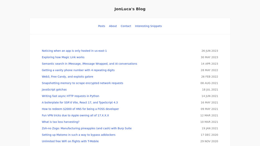 JonLuca De Caro Landing Page