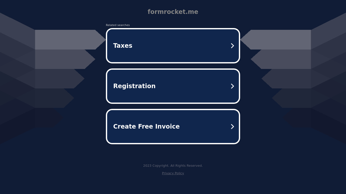 FormRocket Landing page