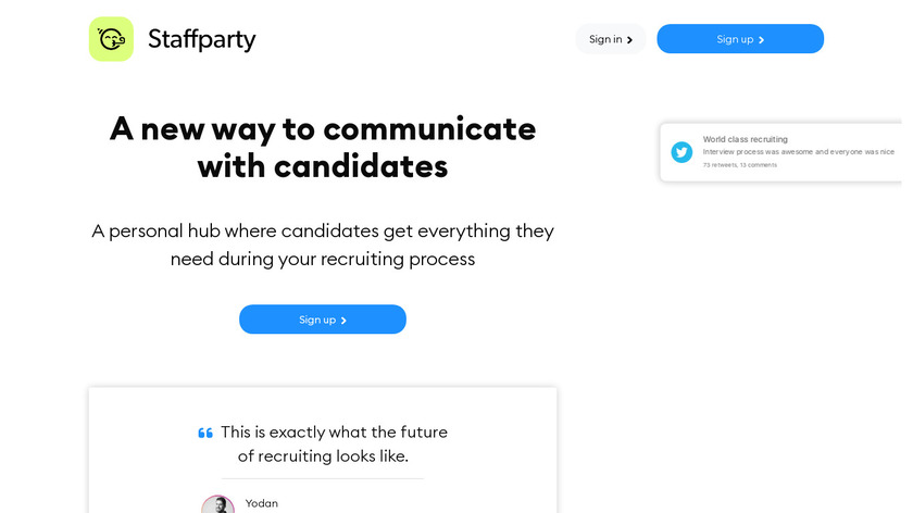 Staffparty Landing Page