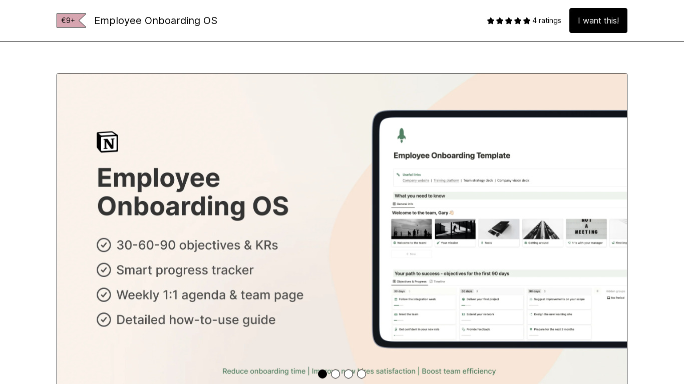 Employee Onboarding OS Landing page