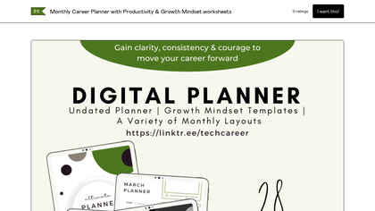 Planner + Growth Mindset Worksheets image