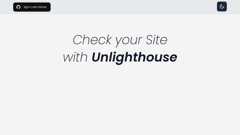 Unlighthouse Online Landing Page