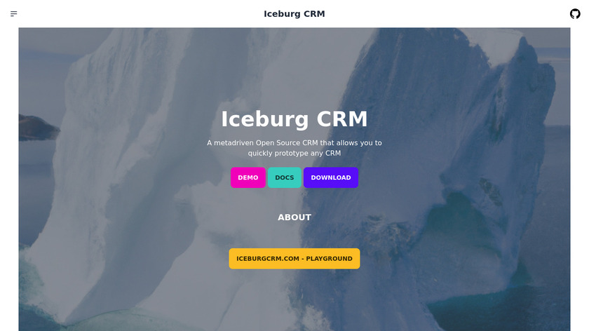 Iceburg CRM Landing Page