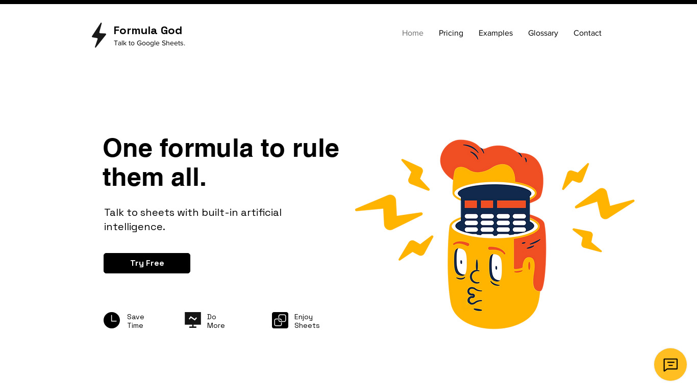 Formula God Landing page