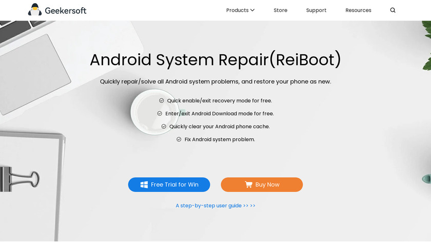 Android System Repair-Geekersoft Landing Page
