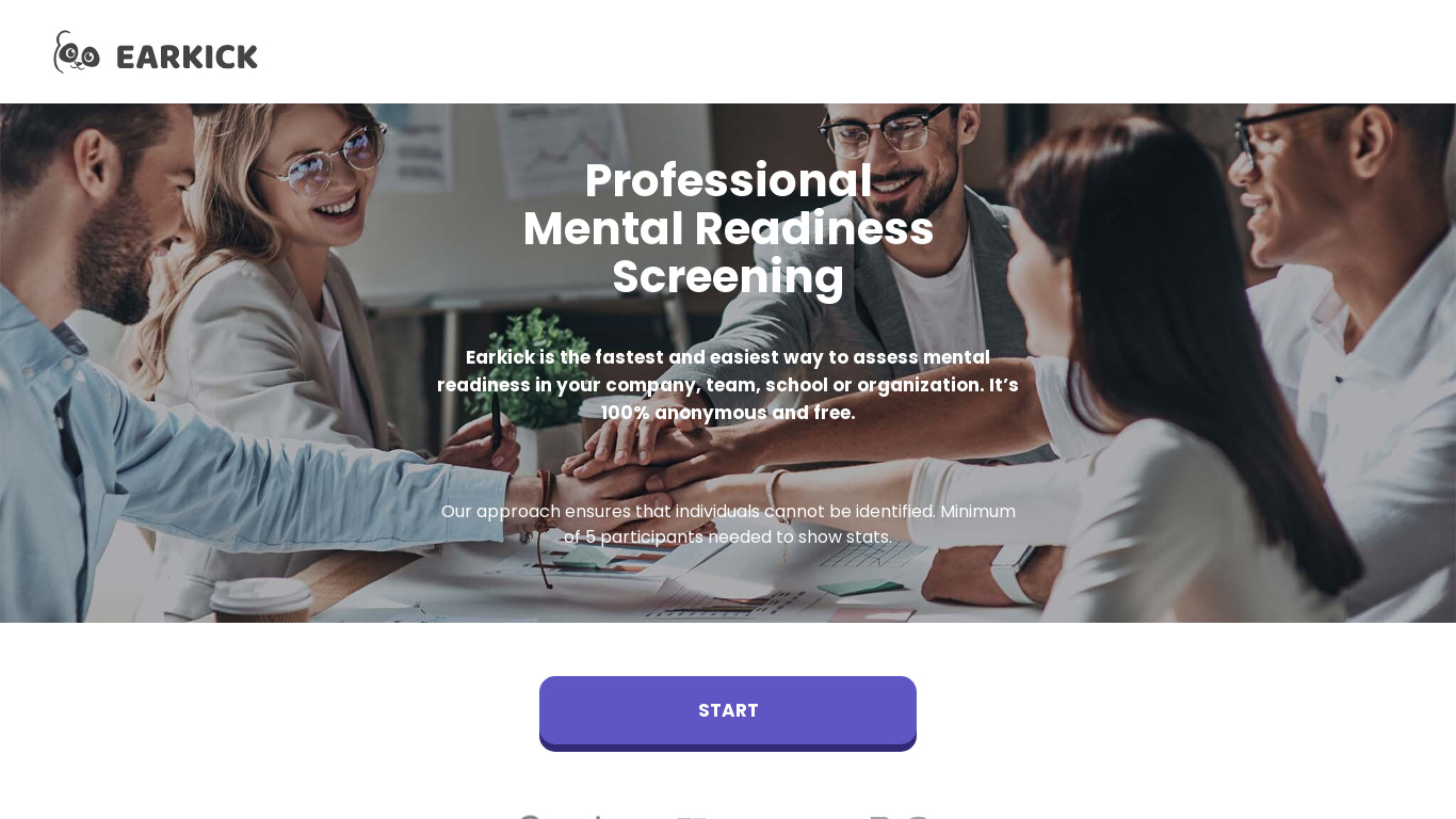 Earkick Landing page