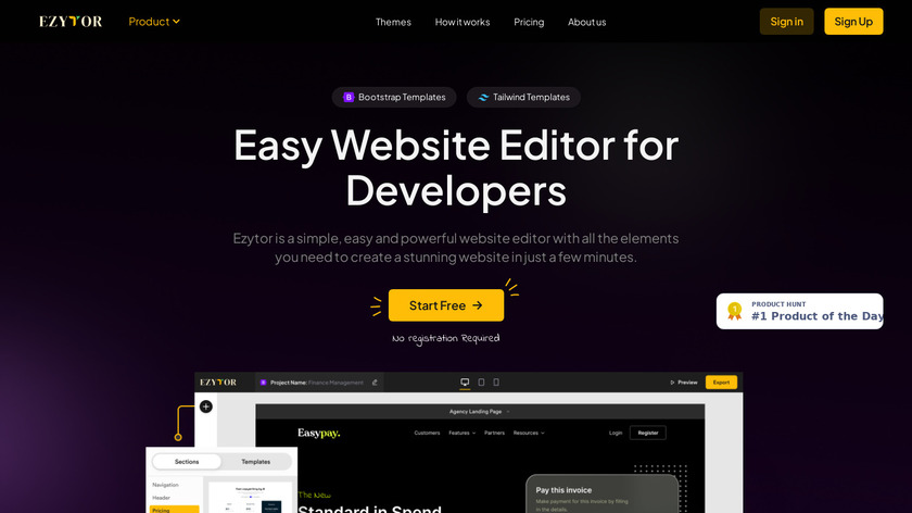 Ezytor Landing Page