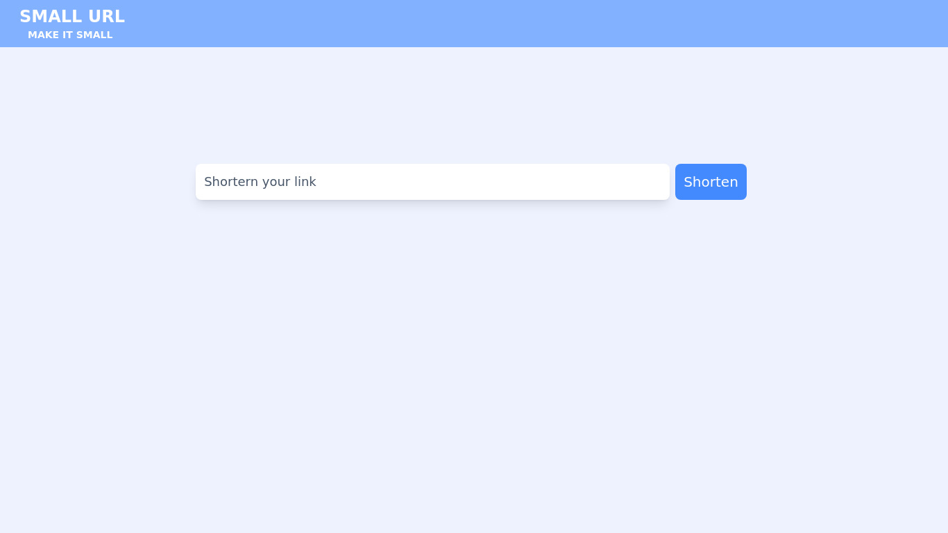 Super Fast URL SHORTNER Landing page