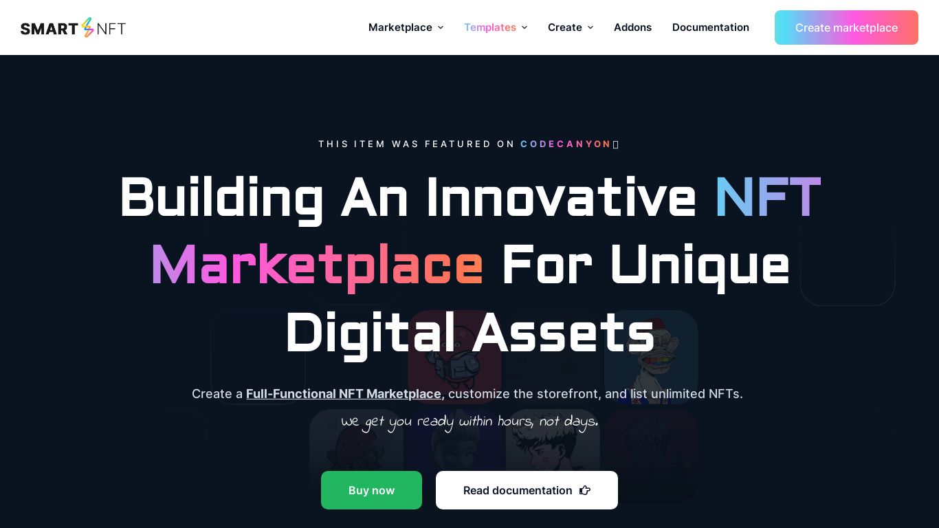 Smart NFT Landing page