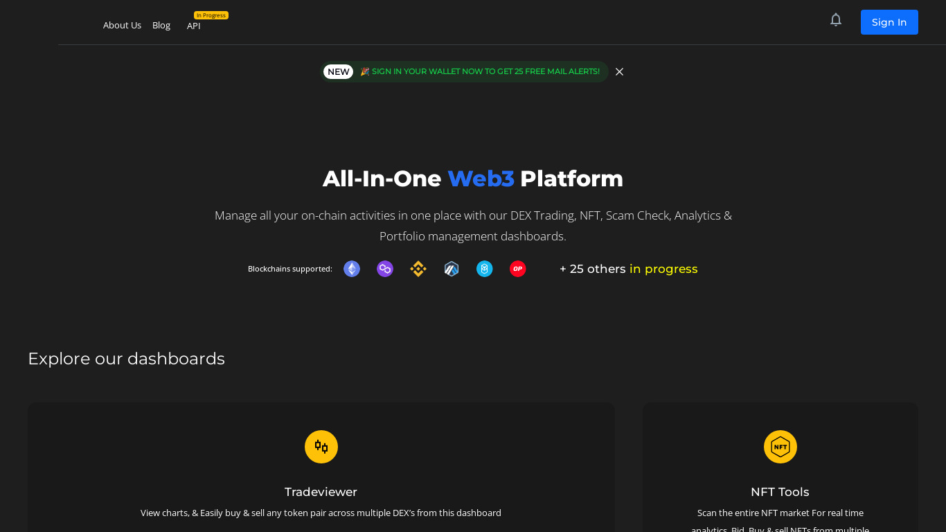 Metadapp Landing page