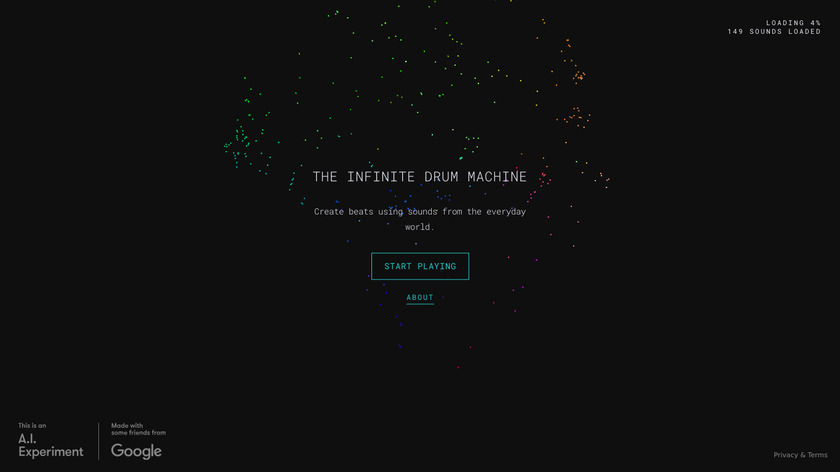 The Infinite Drum Machine Landing Page