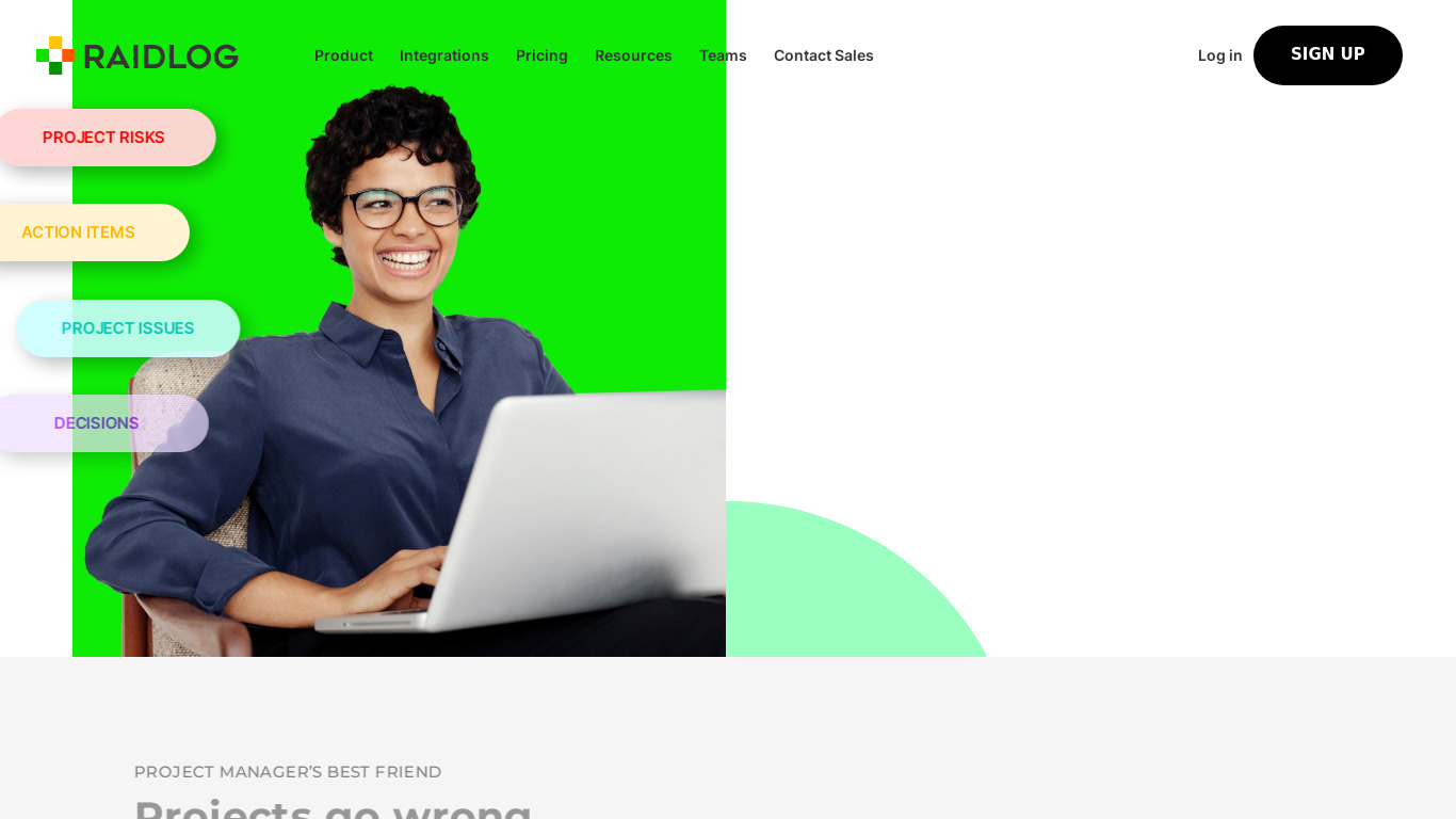 RAIDLOG.com Landing page
