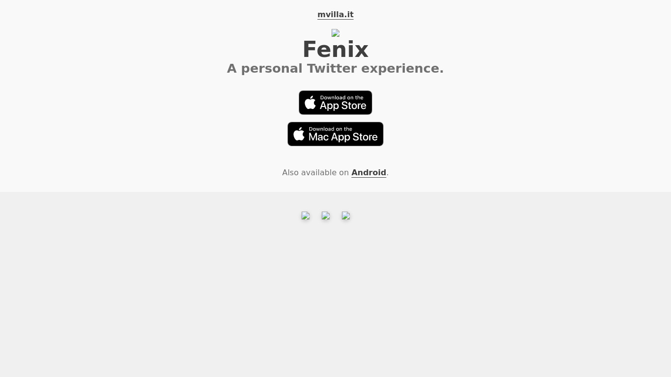 Fenix Landing page