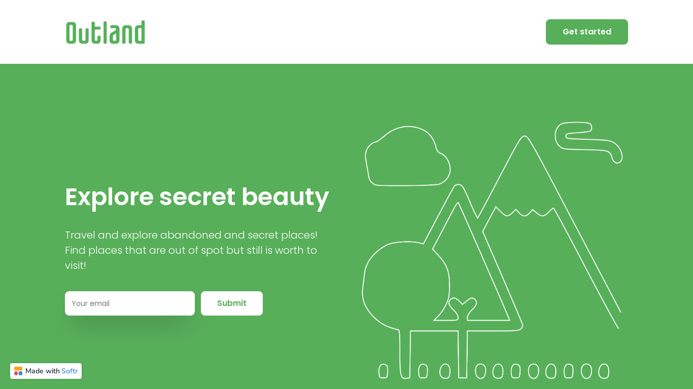 Outland - discovering unseen places! Landing page