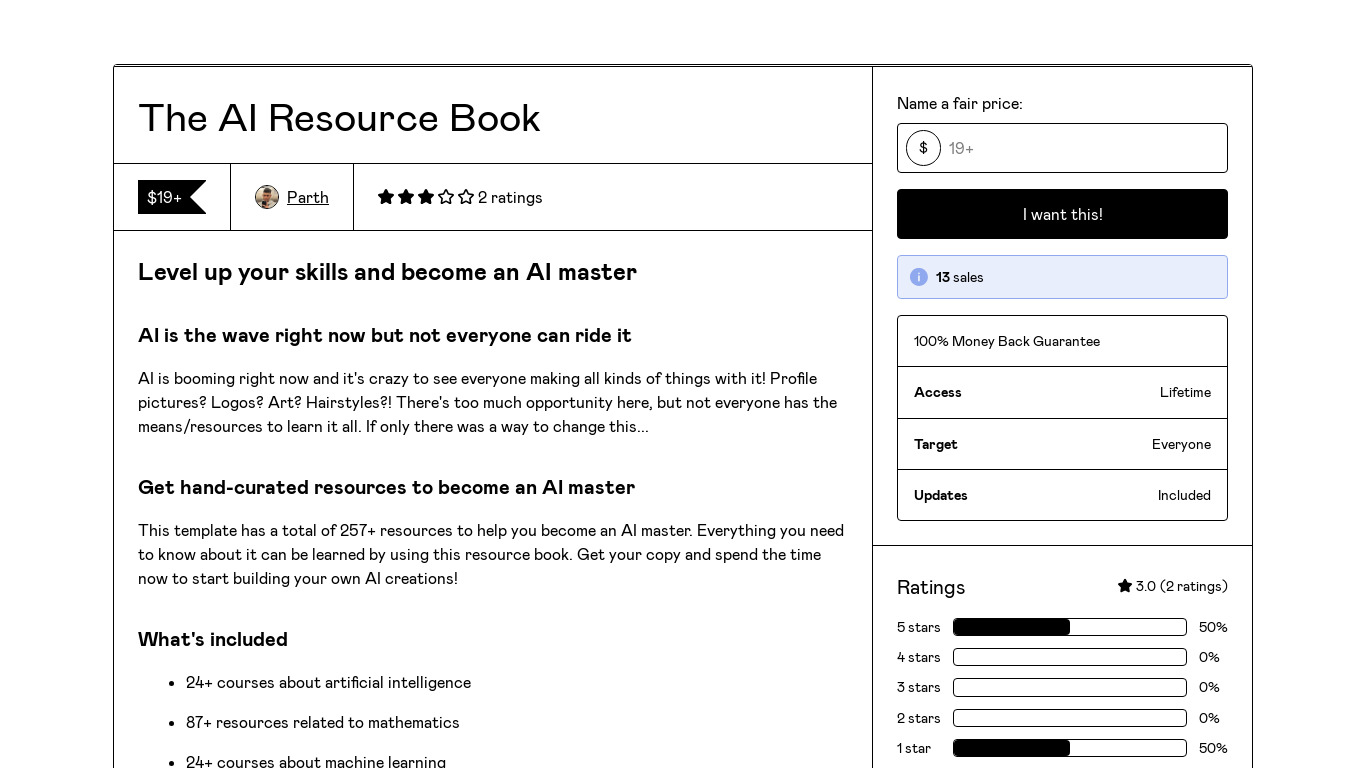 The AI Resource Book Landing page