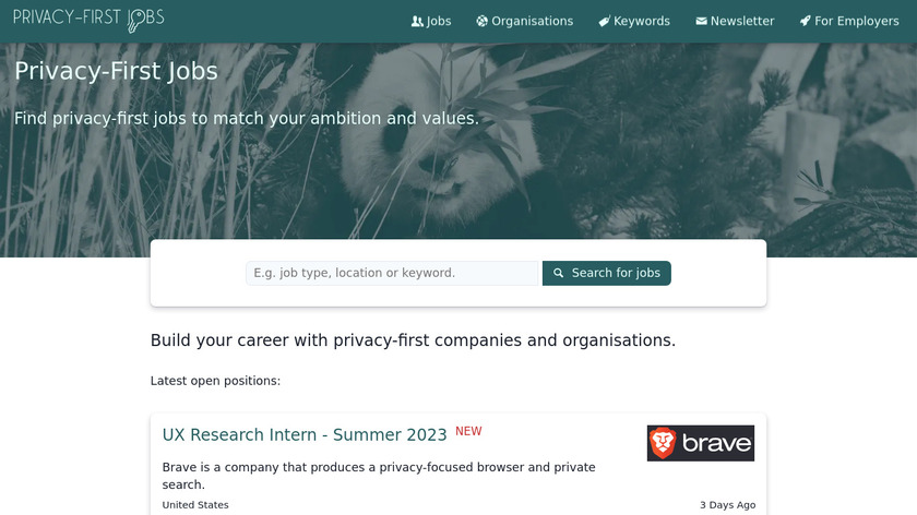 Privacy-First Jobs Landing Page