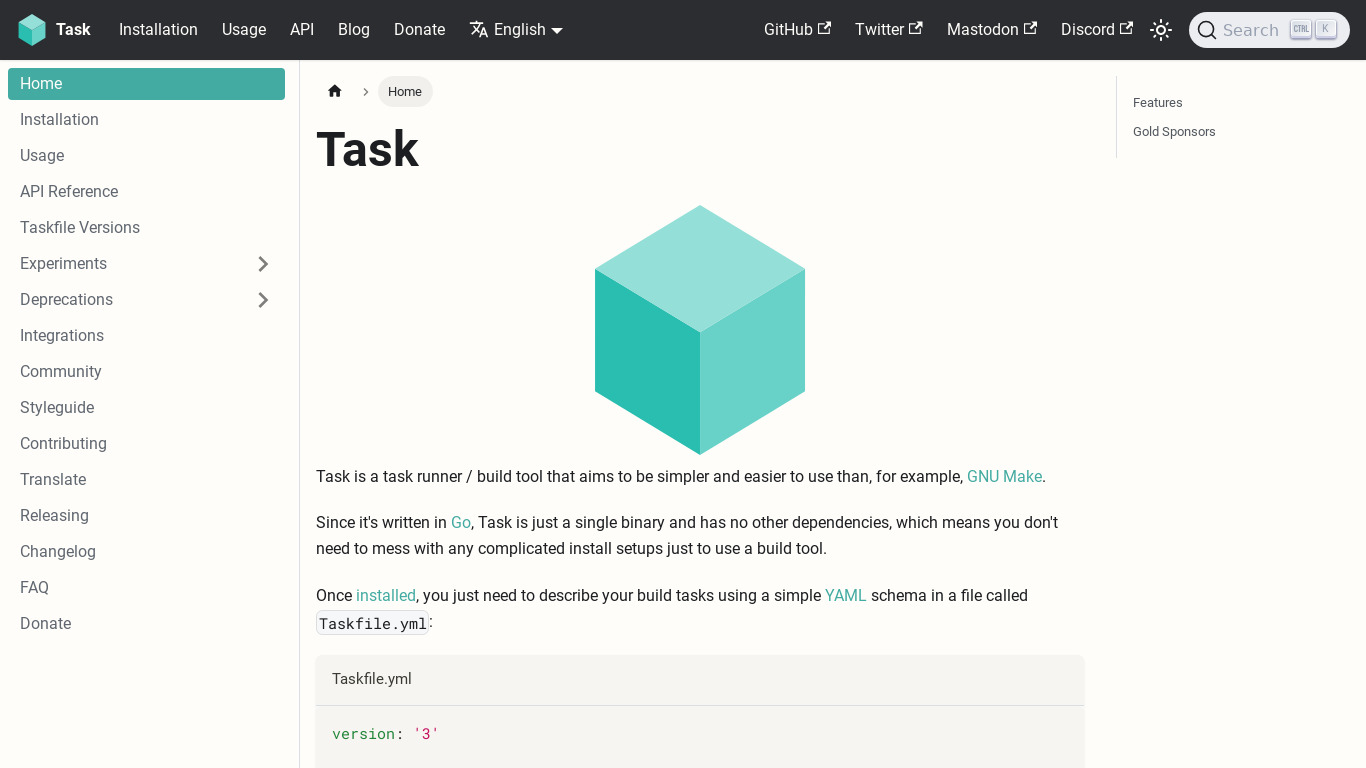 Task Build Landing page