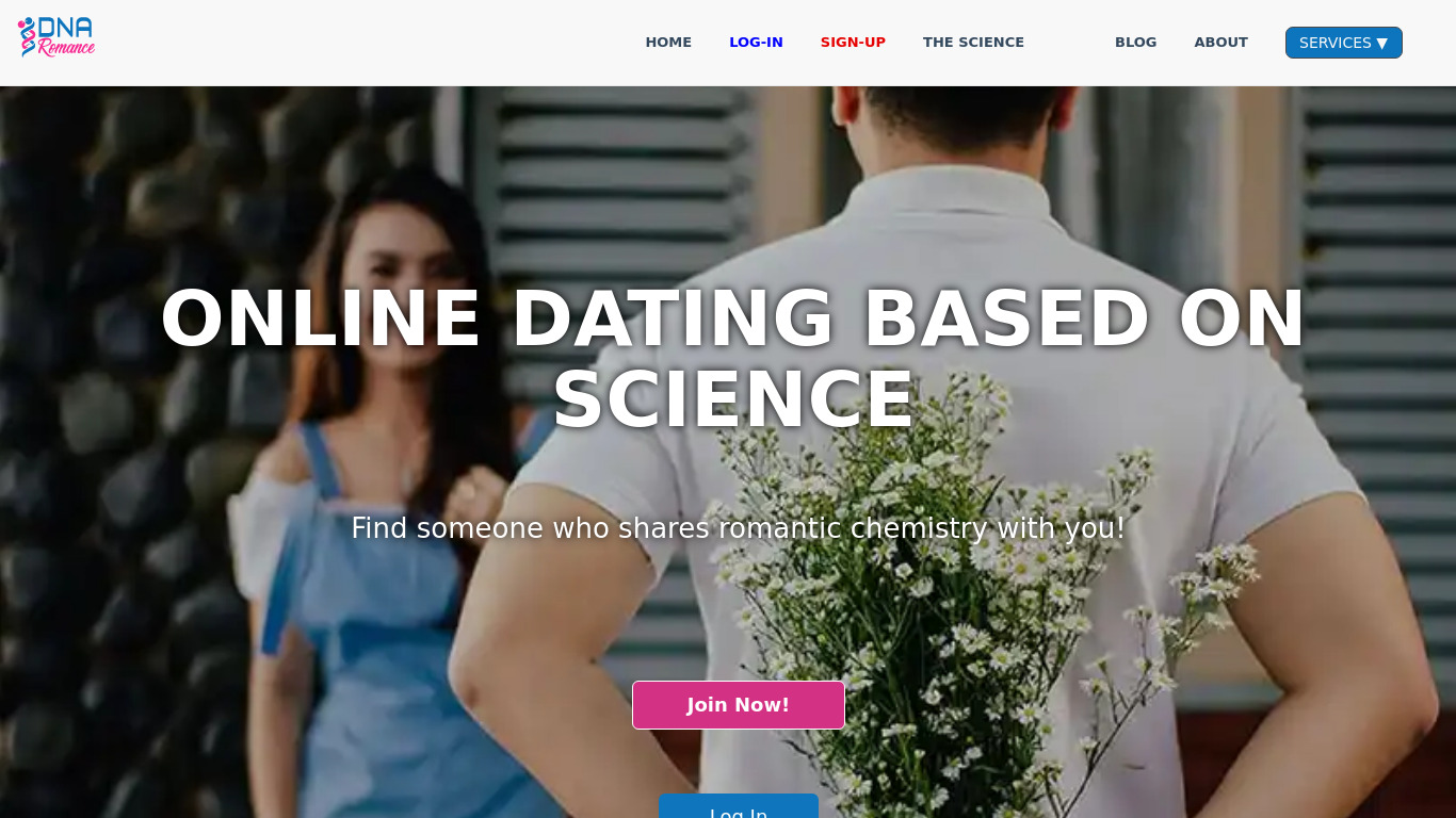 DNA Romance Landing page