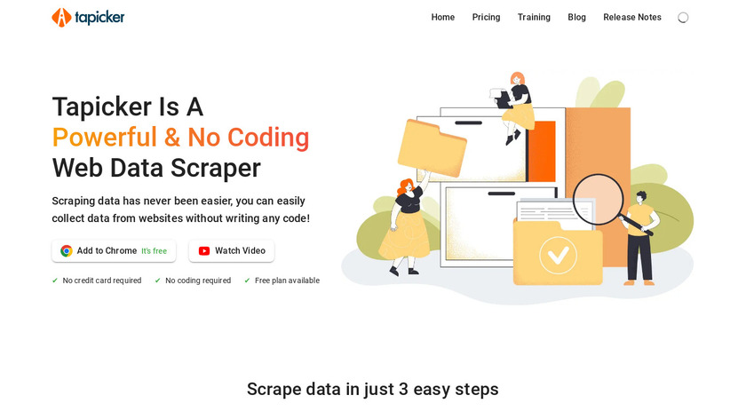 Tapicker Landing Page