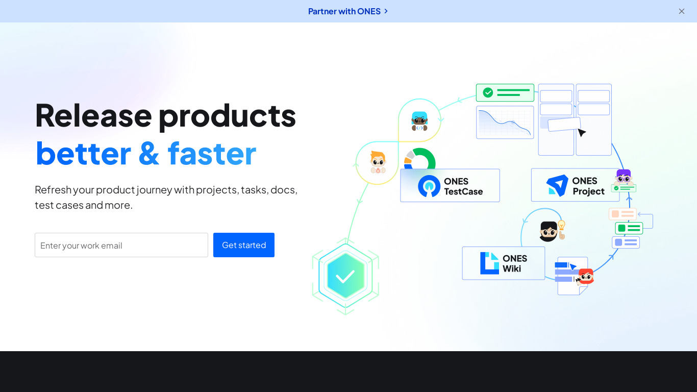 ONES Landing page