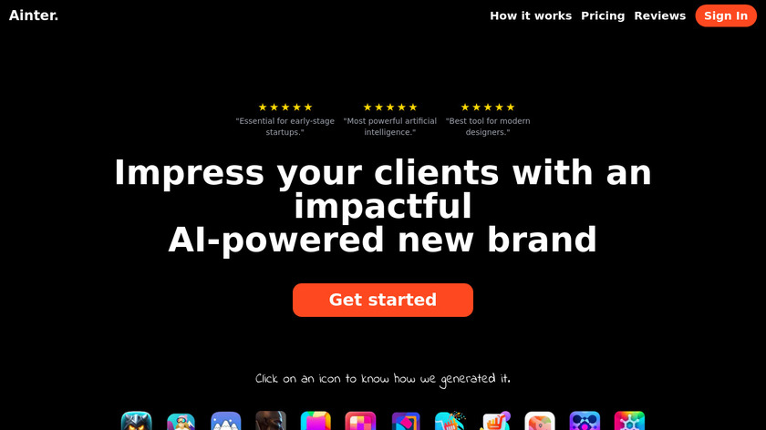 AI-powered App cons in seconds Landing Page