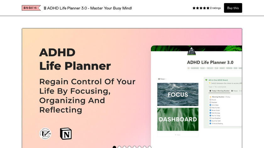 ADHD Life Planner Landing Page