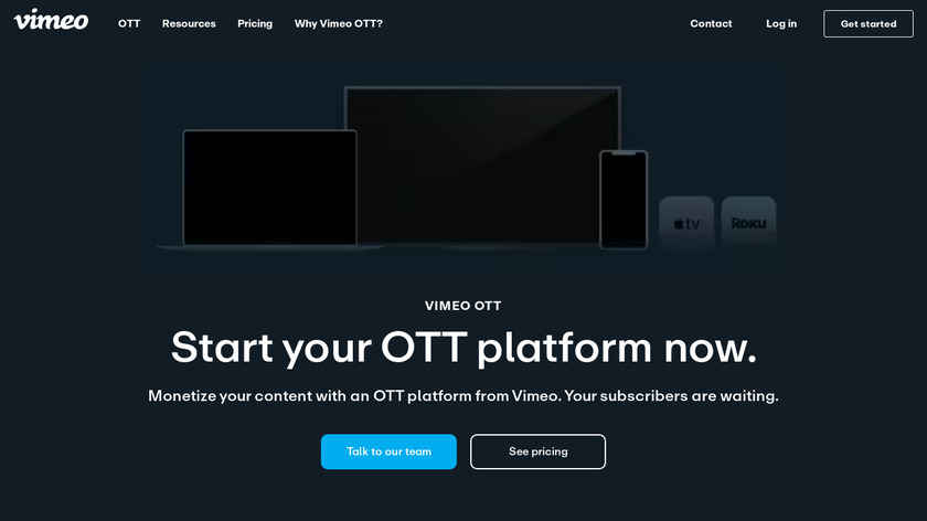 Vimeo OTT Landing Page
