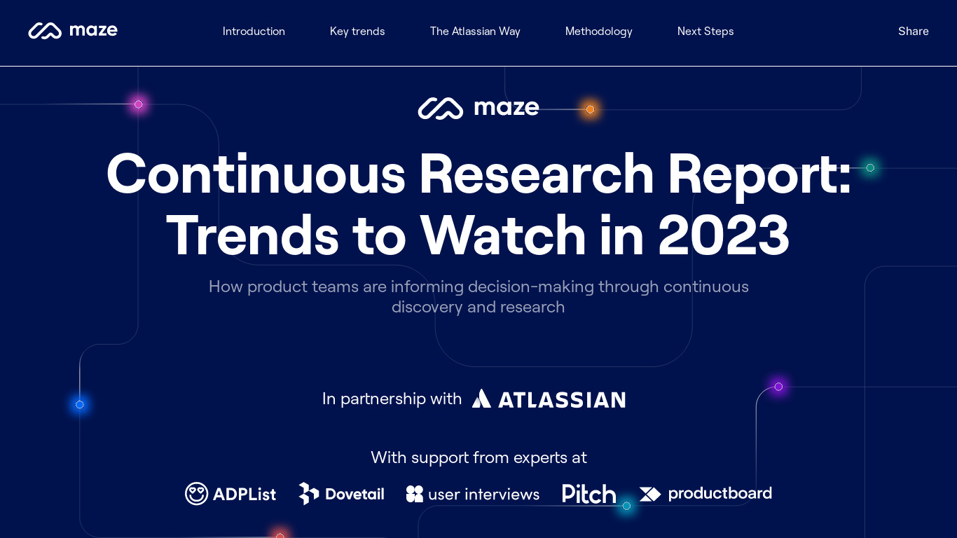 Continuous Research Trends Report Landing page