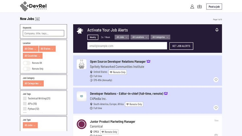 DevRel Careers Landing Page
