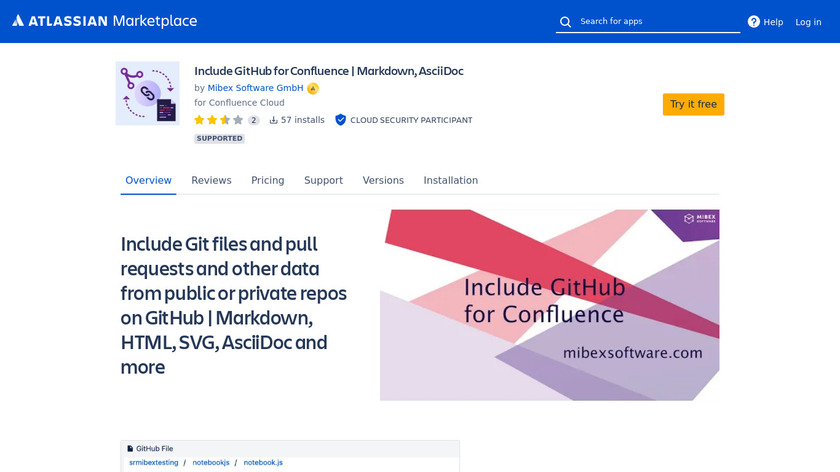 Include GitHub for Confluence Landing Page