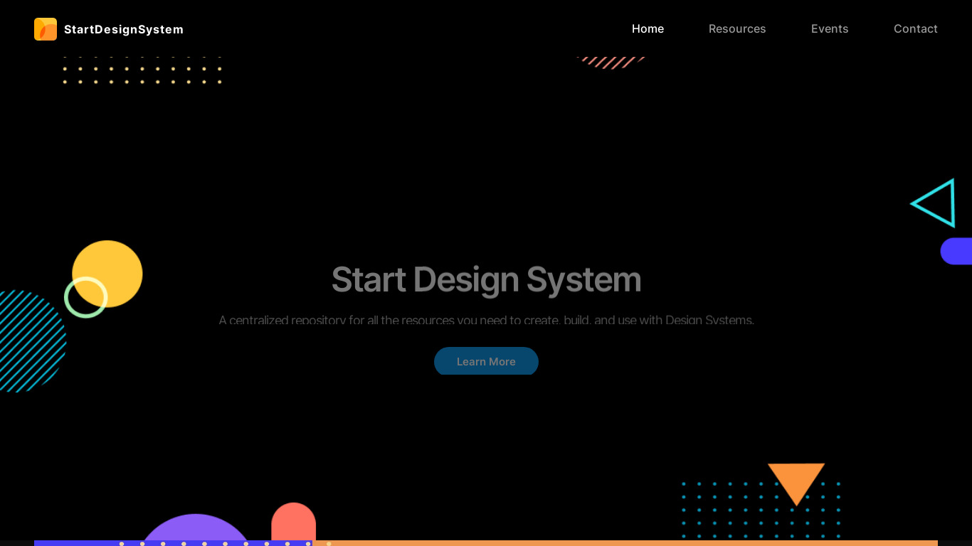 Start Design System Landing page