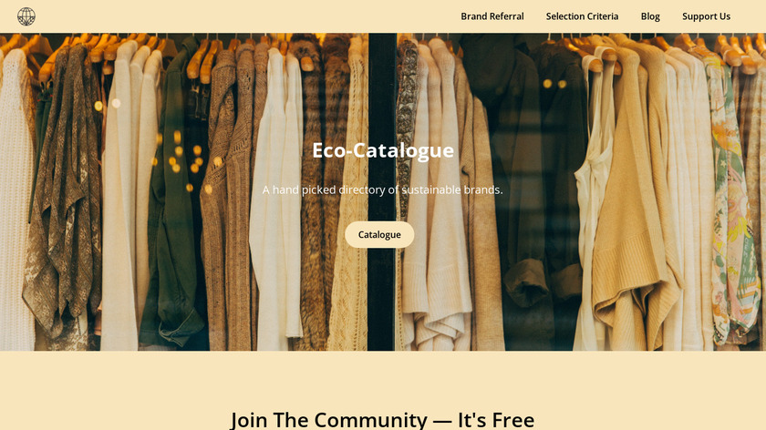 Eco-Catalogue Landing Page