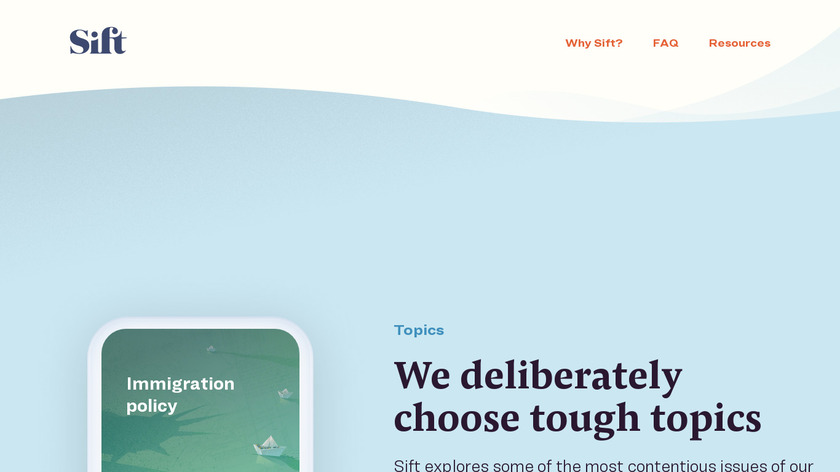 Sift News Therapy Landing Page