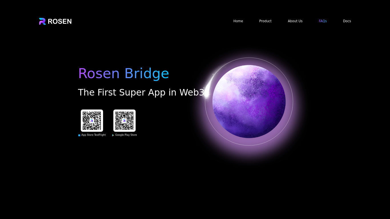Rosen Bridge Landing page