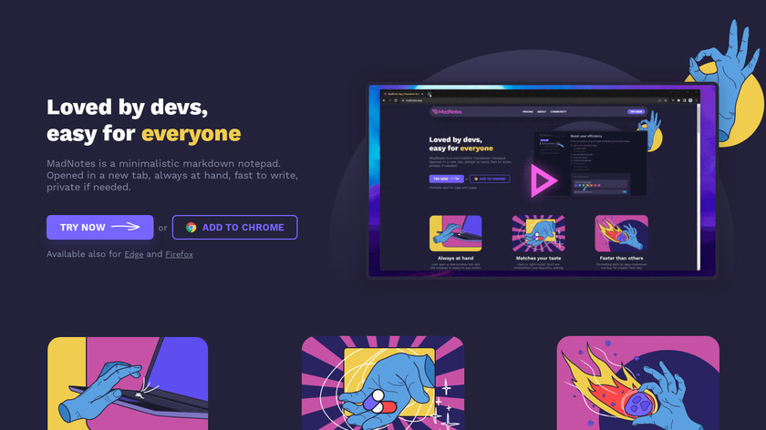 MadNotes Landing Page