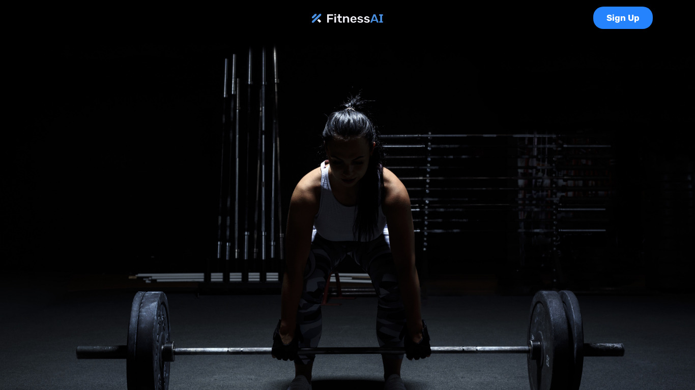 Home Workouts by FitnessAI Landing page