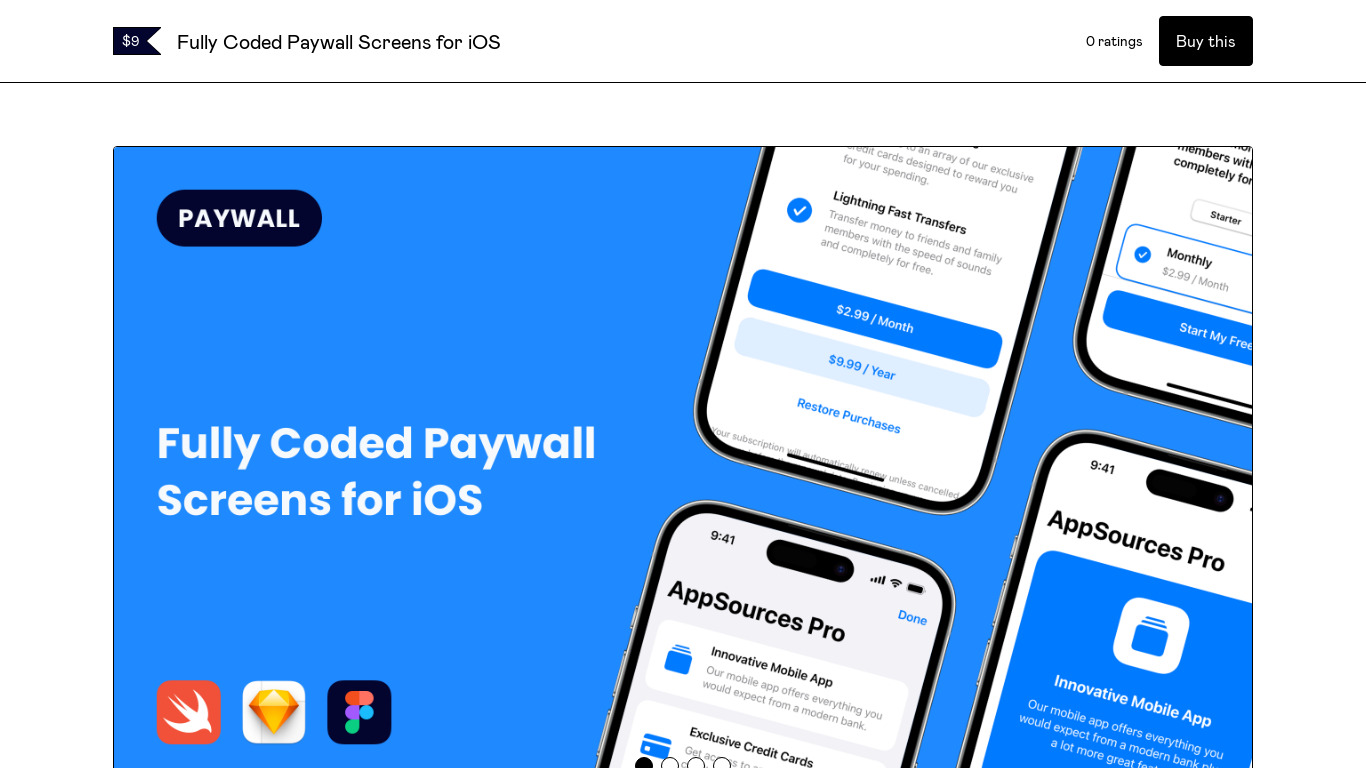Paywall by AppSources Landing page