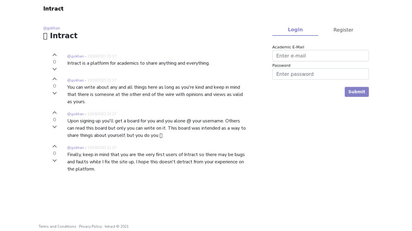 Intract: The Campfire Network Landing Page