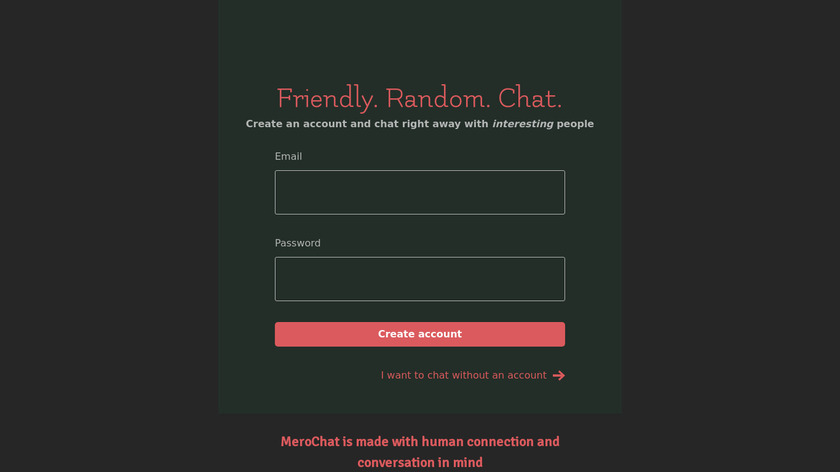MeroChat Landing Page