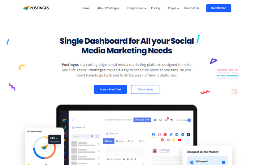 Postinges Landing Page