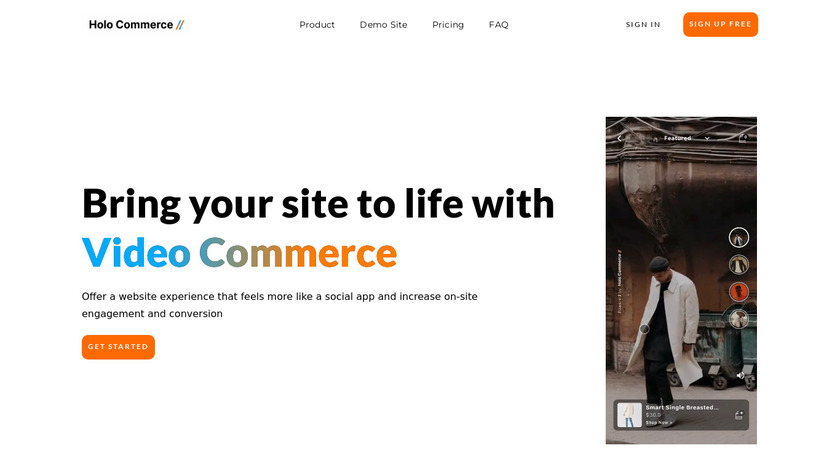 Holo Commerce Landing Page