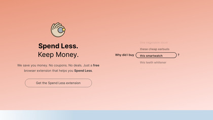 Spend Less Chrome extension image