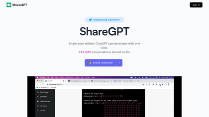 ShareGPT screenshot