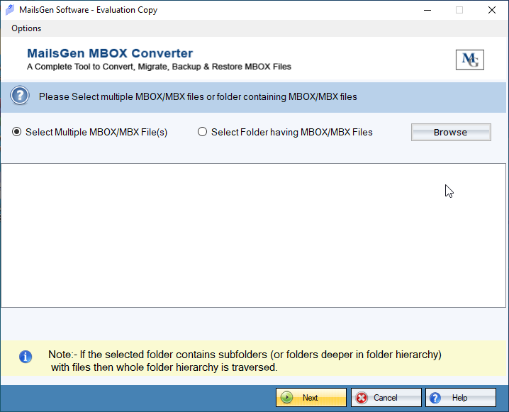 MailsGen MBOX Converter Landing page