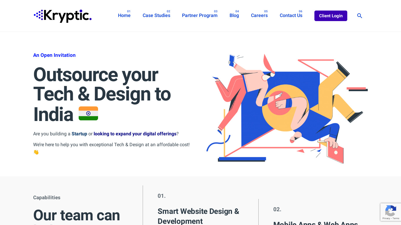 Outsource to India Landing page