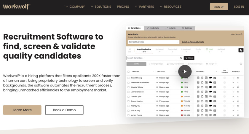 Workwolf Landing Page