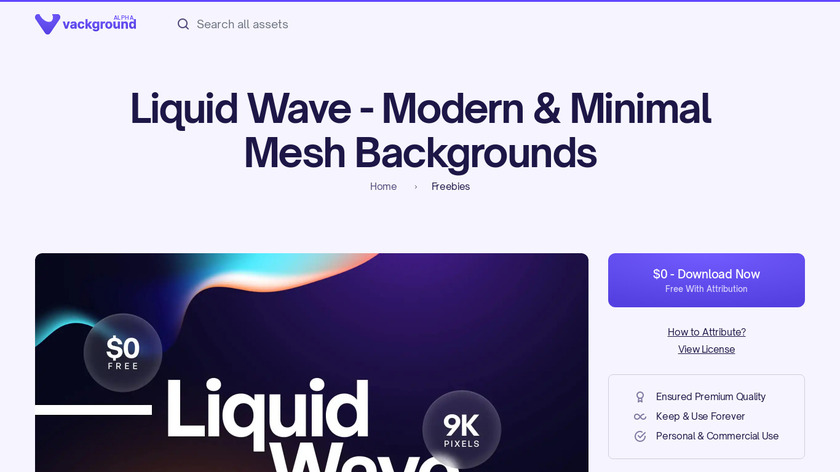 Liquid Wave (Gradient Backgrounds) Landing Page