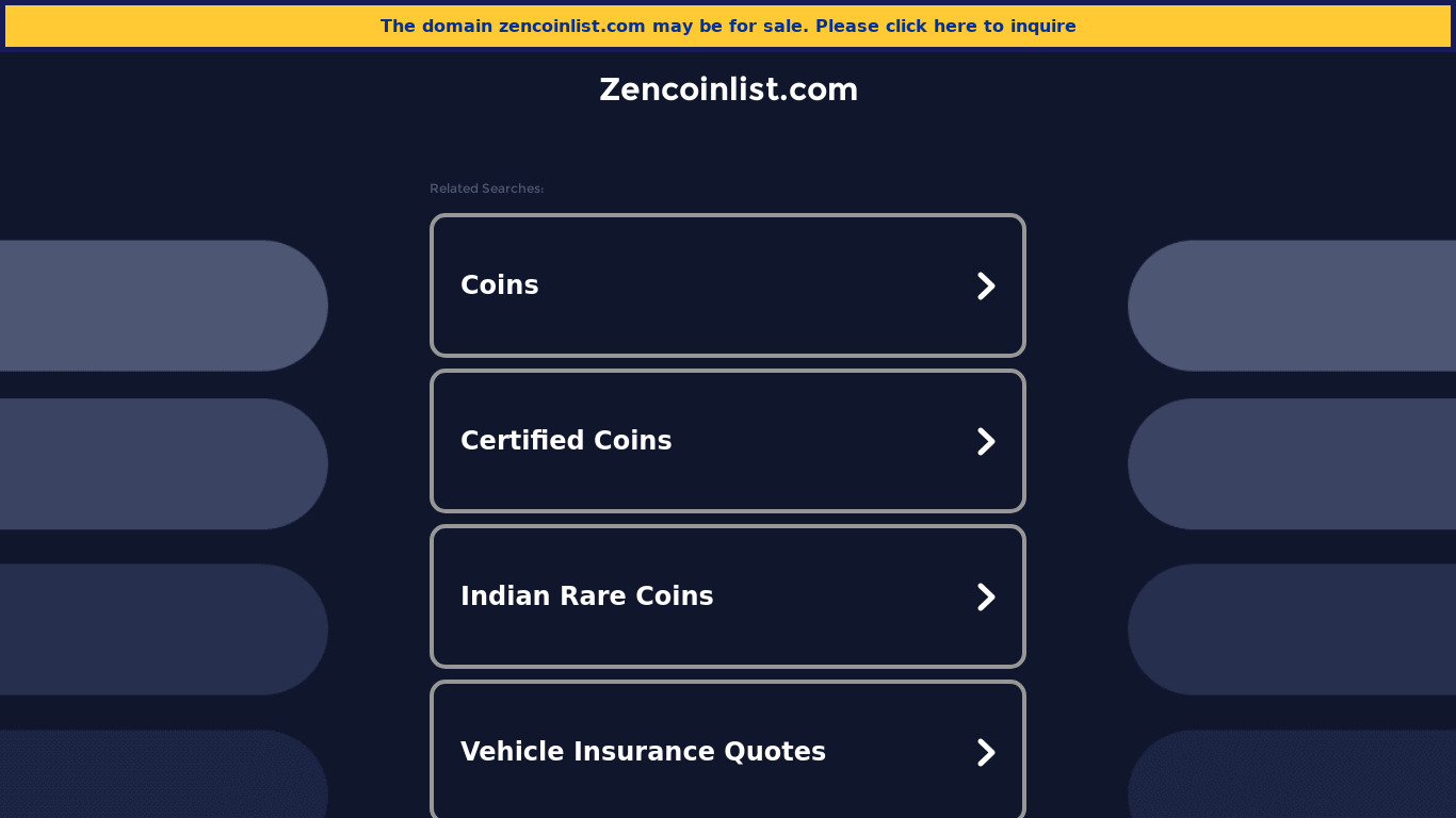 ZenCoinList Landing page
