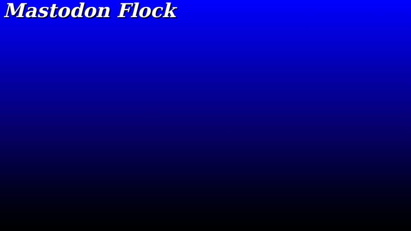 Mastodon Flock Landing Page