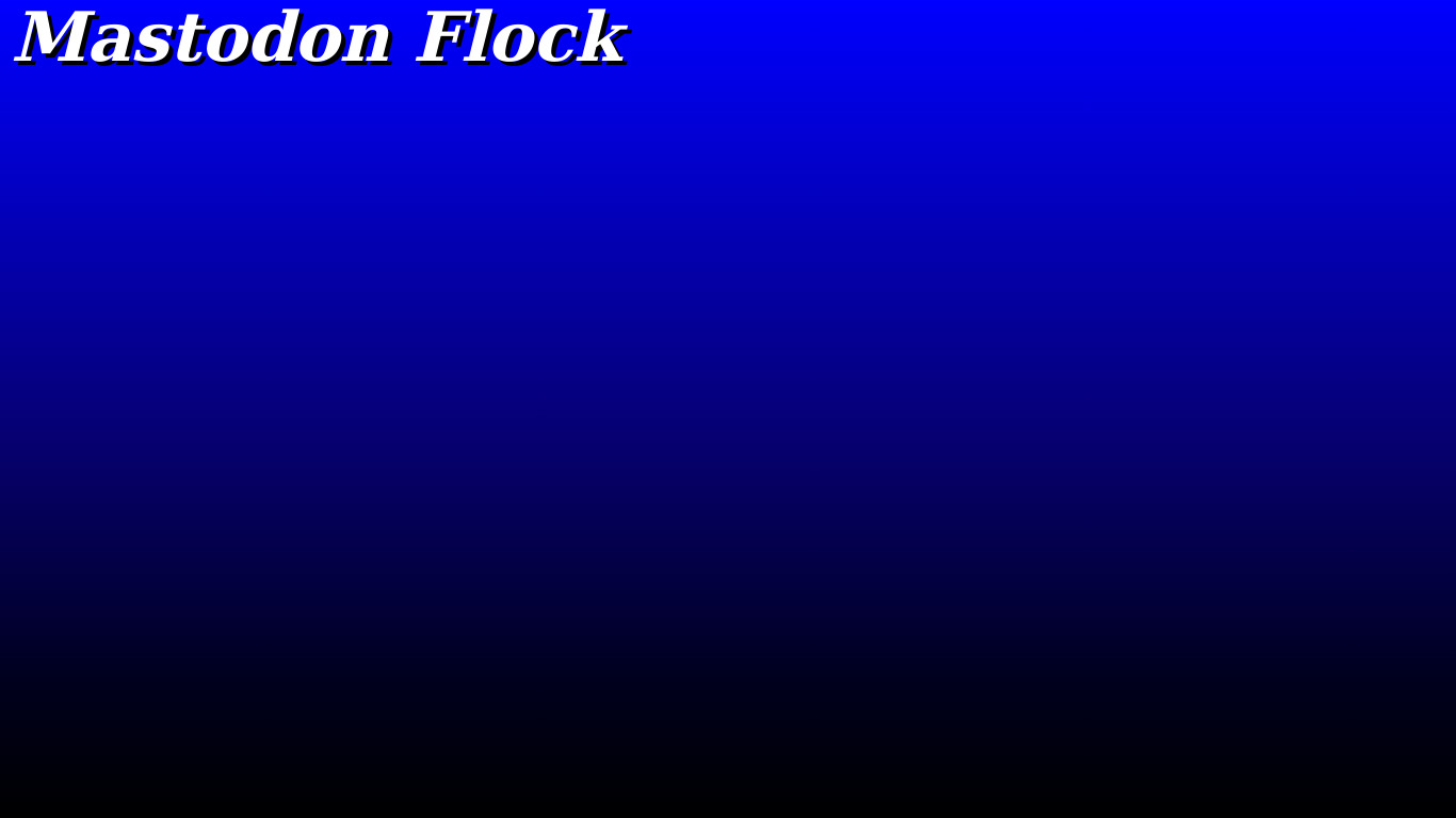 Mastodon Flock Landing page